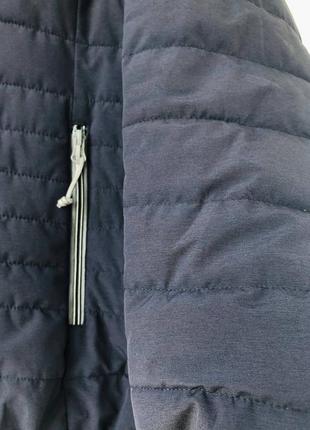 Дута стьогана куртка темно-синя5 фото