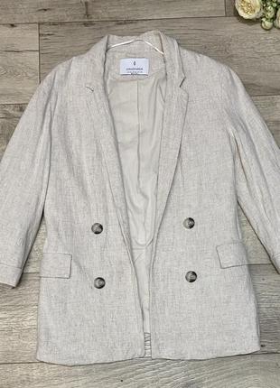 Лляний піджак, жакет stradivarius, р.s