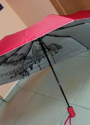 Зонт с рисунком внутри, полуавтомат.