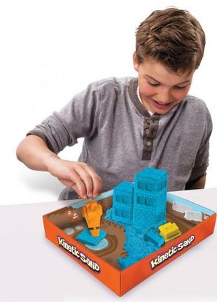 Пісок для дитячої творчості - kinetic sand construction zone (блакитний)1 фото