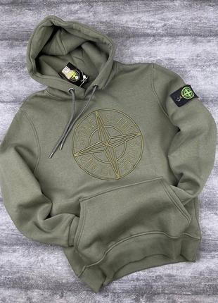 Мужской худи stone island хаки xxl1 фото