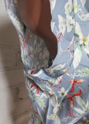 Блуза/майка/футболка в цветы с ресничным кружевом/m-l5 фото