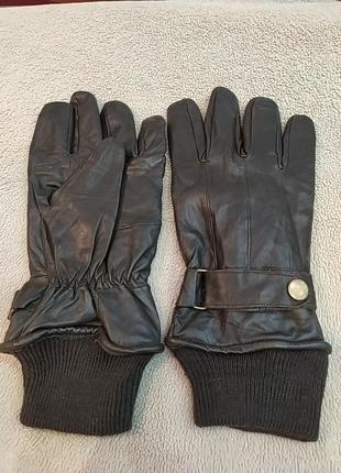 Класні шкіряні м'якесенькі чоловічі рукавички