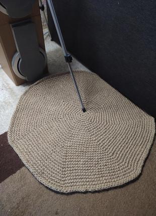 Невеликий килим килимок із джута ручна робота1 фото