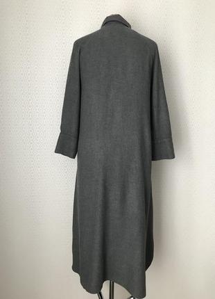 Серое платье рубашка от zara, размер s (реально s-l)6 фото