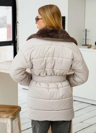 Куртка женская зимняя с мехом размеры 42-542 фото