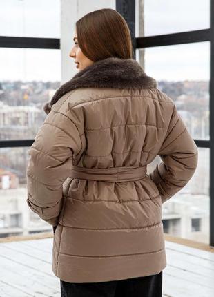 Куртка женская зимняя с мехом размеры 42-548 фото