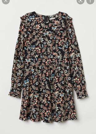 Платье в цветочный принт h&m