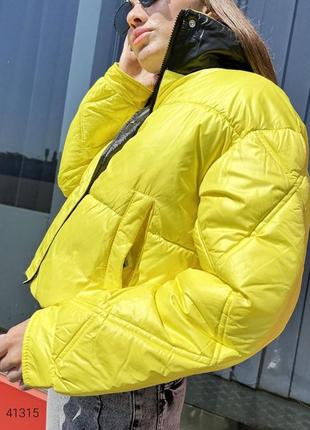 Куртка женская желтая3 фото