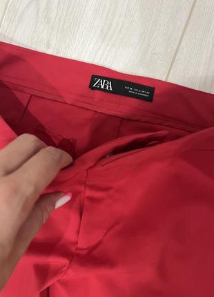 Брюки zara фуксия цвет. тренд.3 фото