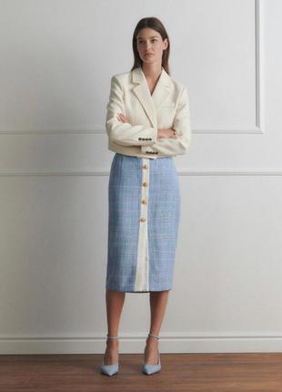 Новая твидовая юбка reserved в стиле chanel коллекция 2023