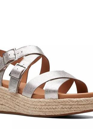 Р.39.5, 41.5 clarks женские кожаные босоножки оригинал
