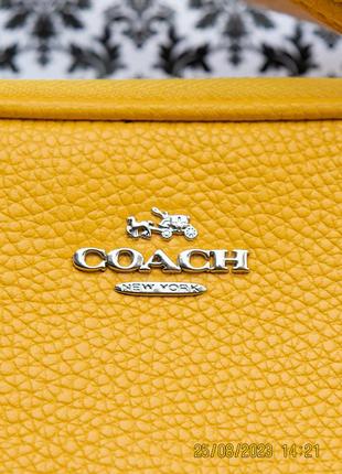 Оригинал ✔ сумка coach yellow pouch желтая женская сумочка - с бирками2 фото