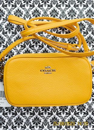 Оригінал ✔ сумка coach yellow pouch жовта жіноча сумочка - з бірками1 фото