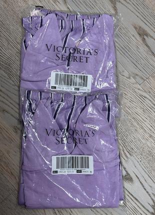 Сатиновая пижама виктория сикрет victoria’s secret modal cropped cami satin shorts set5 фото
