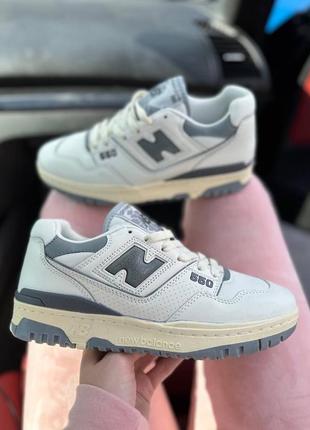 Женские кроссовки new balance 550 white/grey