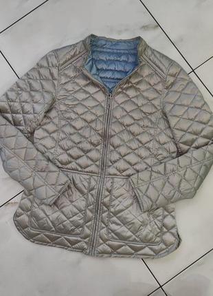 Двухстороння лёгкая пуховая куртка пиджак бомбер nulu s (42-44)3 фото
