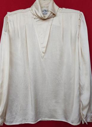 Вінтажна шовкова блуза jean roche2 фото