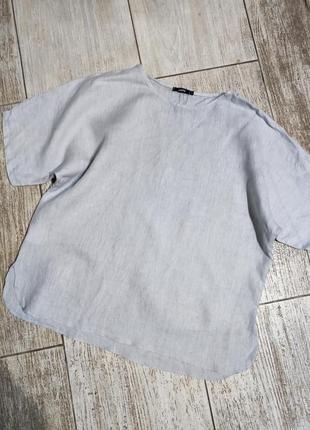 Сорочка льон блузка блуза лен льняная оверсайз свободная крой бохо4 фото