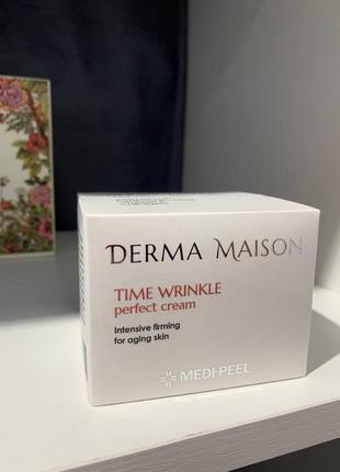 Разглаживающий крем против морщин medi-peel derma maison time wrinkle perfect cream 50 мл