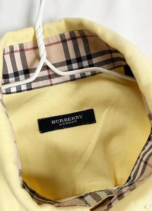 Рубашка, базовая, оверсайз, желтая, оригинал, burberry7 фото