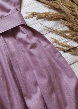 Сукня міді з льоном6 фото