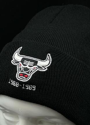 Оригинальная зимняя черная шапка  mitchell & ness nba chicago bulls6 фото