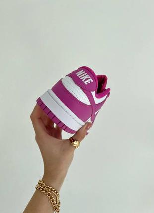 Кроссовки nike sb dunk fuschia кожаные3 фото