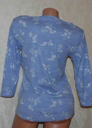 Блуза принтована бренду 
marks &amp; spencer /100% бавовна/ еластична/3 фото