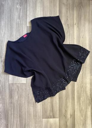 Шикарная батальная блуза свободного кроя оверсайз