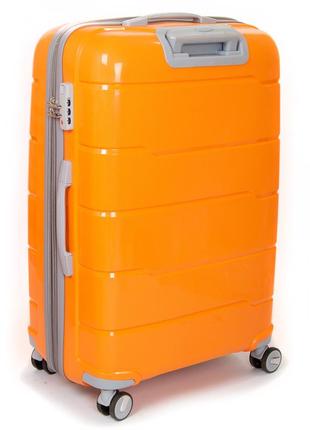 Комплект чемоданов пластиковых 3 шт abs-пластик fashion 810 orange3 фото