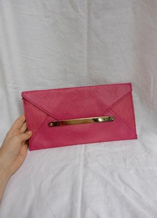 Клач конверт рожевий розовий під плаття под платье класичний винтажный вінтаж