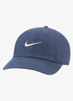 Кепка nike u nsw h86 swoosh denim cap синий уни osfm dj6220-410