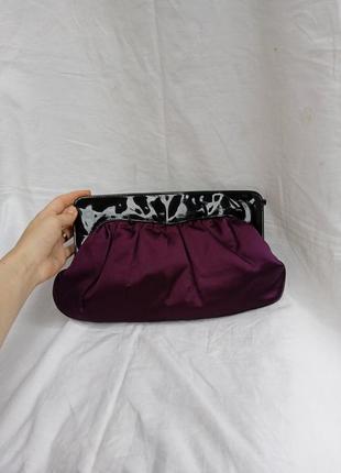 Сумка клеч на магните фиолетовый сумочка фиолетовая next на магните1 фото