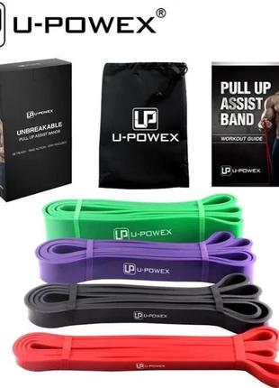 Петлі для підтягування, фітнес резинки, кросфіт д u-powex 4 шт гумові петлі для фітнесу