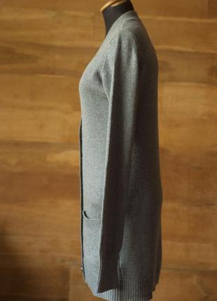 Серый удлиненный кашемировый женский кардиган zara, размер s4 фото
