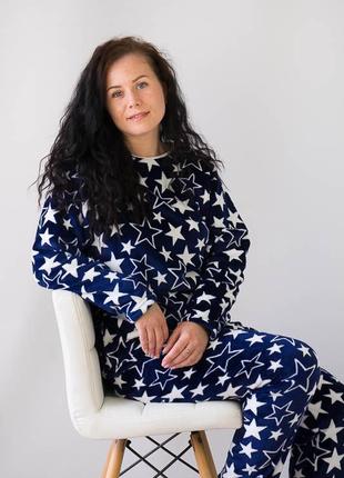 Махрова піжама жіноча, тепла піжама махрова, теплая пижама махрова1 фото