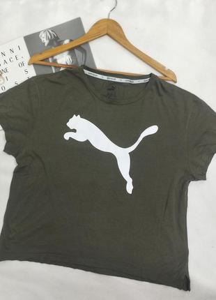 Puma футболка хаки белый2 фото