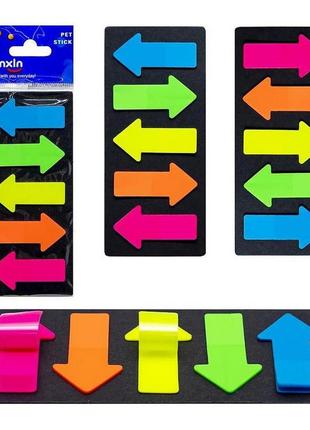 Закладка неоновая "stick notes стрелка" color-it р06-1, 5 цветов