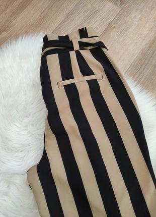 Женские брюки капри укороченные брюки короткие 3/4 paperbag new look с поясом3 фото