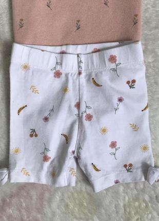 Летний костюм боди-шот рубчик шорты