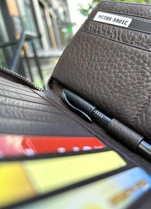 Стильный мужской клатч, кожаный кошелек мужской