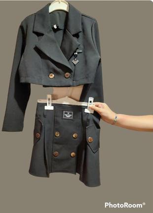 Модна двойка юбка і піджак2 фото