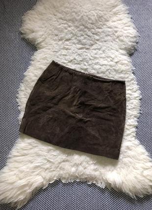 Кожаная мини юбка bay замшевая натуральная кожа замша9 фото