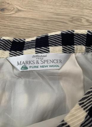 Шерстяная юбка в клетку marks&spencer3 фото