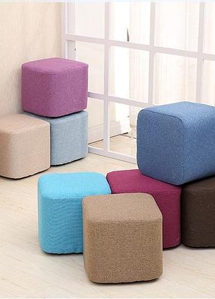 Пуф elin квадрат, банкетка, оттоманка, столик кофейный тканевый, пуф в коридор
