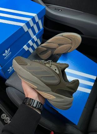 Чоловічі кросівки adidas ozelia originals khaki2 фото