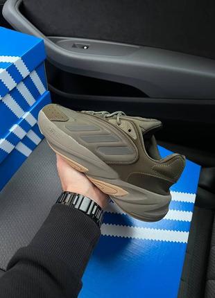 Чоловічі кросівки adidas ozelia originals khaki8 фото