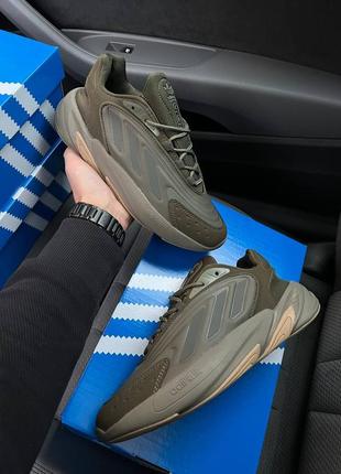 Чоловічі кросівки adidas ozelia originals khaki7 фото