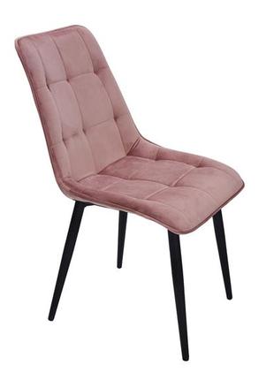 Стул intarsio charlie антична роза на черных ножках, комфортная мягкая обивка
